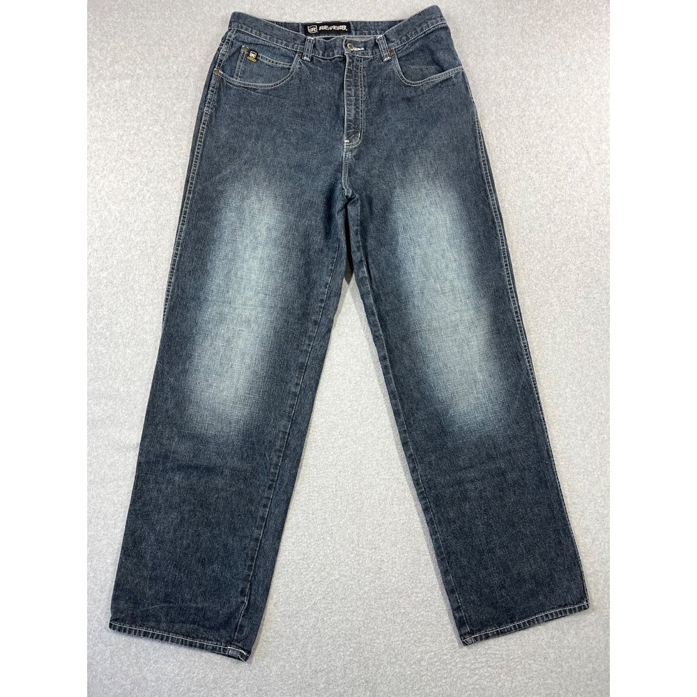Vintage Re:VERB Jeans Mens 34x34 Blue Denim Loose Fit Baggy Wide Leg Y2K
